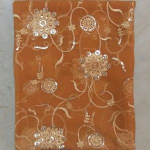 Indian Sequin Beaded Silk Scarf Wrap Stole